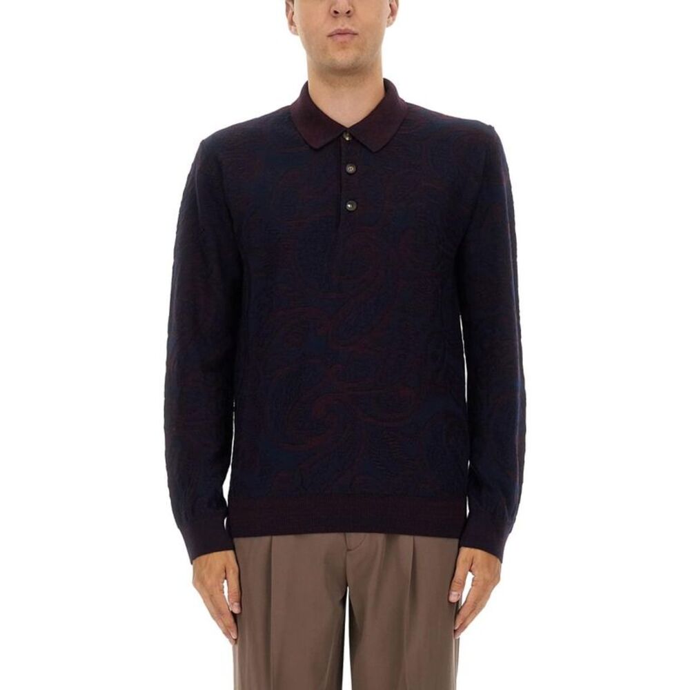 Etro Men Etro Men Long-Sleeved Polo Shirt